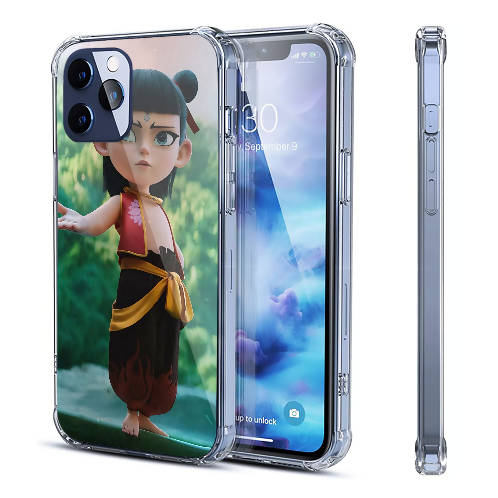 （画像用） Ne Zha 2 ナタ 魔童の大暴れ 【iPhone 12シリーズ対応】透明スマホケース（クリアソフトケース）